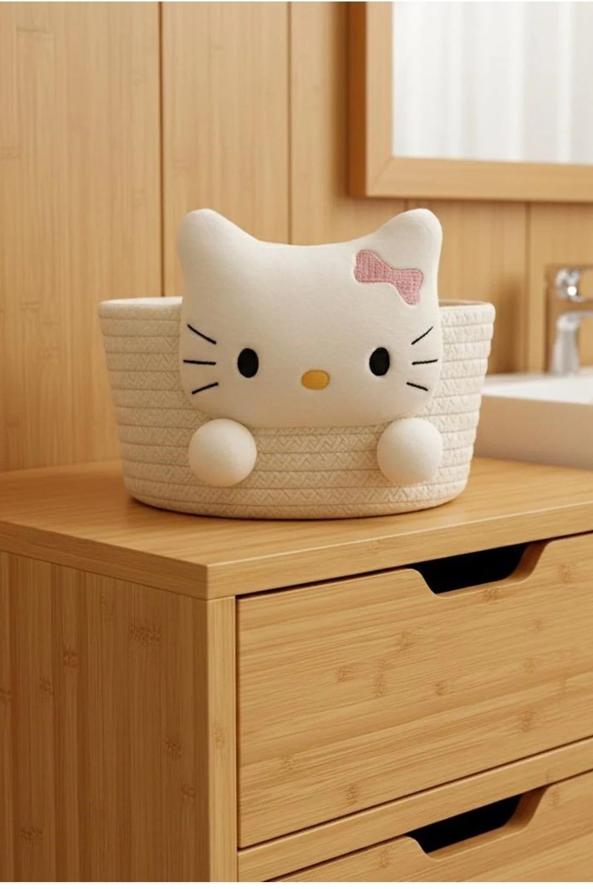 Hello Kity Hasır Sepet