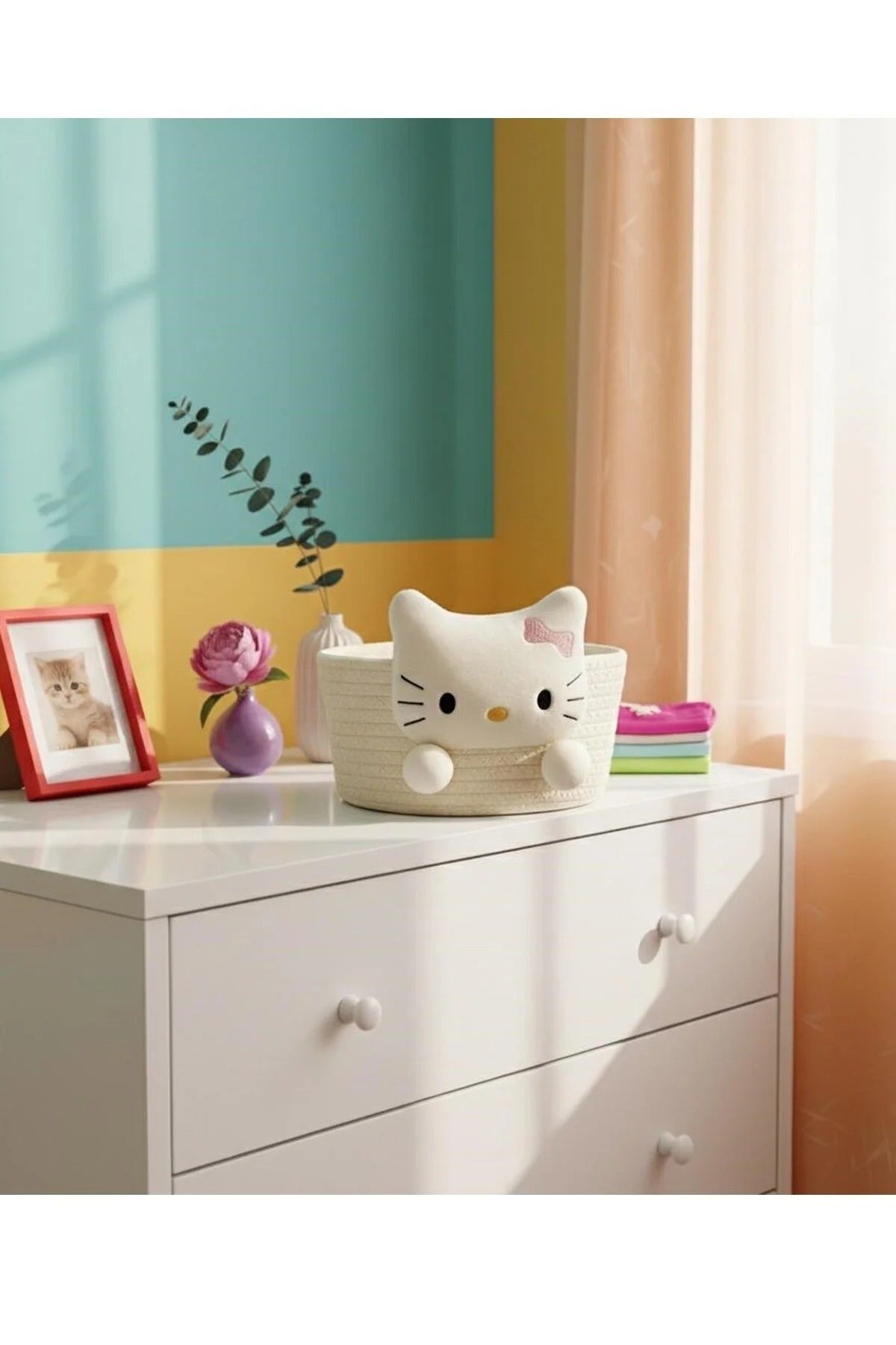 Çok Amaçlı Hasır Sepet-Havlu Sepeti