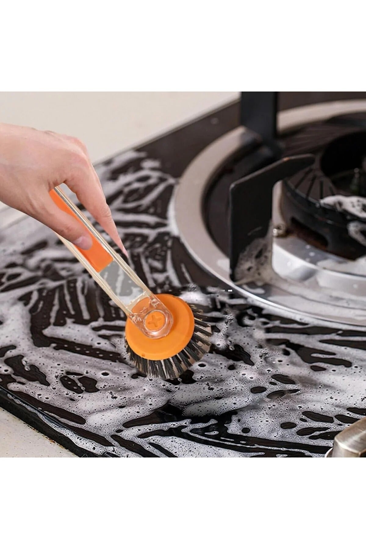 5 Parça Mutfak Bulaşık Temizlik Seti - Bulaşık Süngeri , Tel , Fırça Ve Kazıyıcı Bir Arada